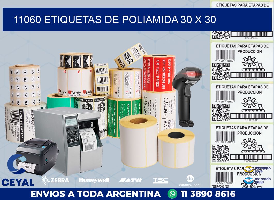 11060 ETIQUETAS DE POLIAMIDA 30 X 30