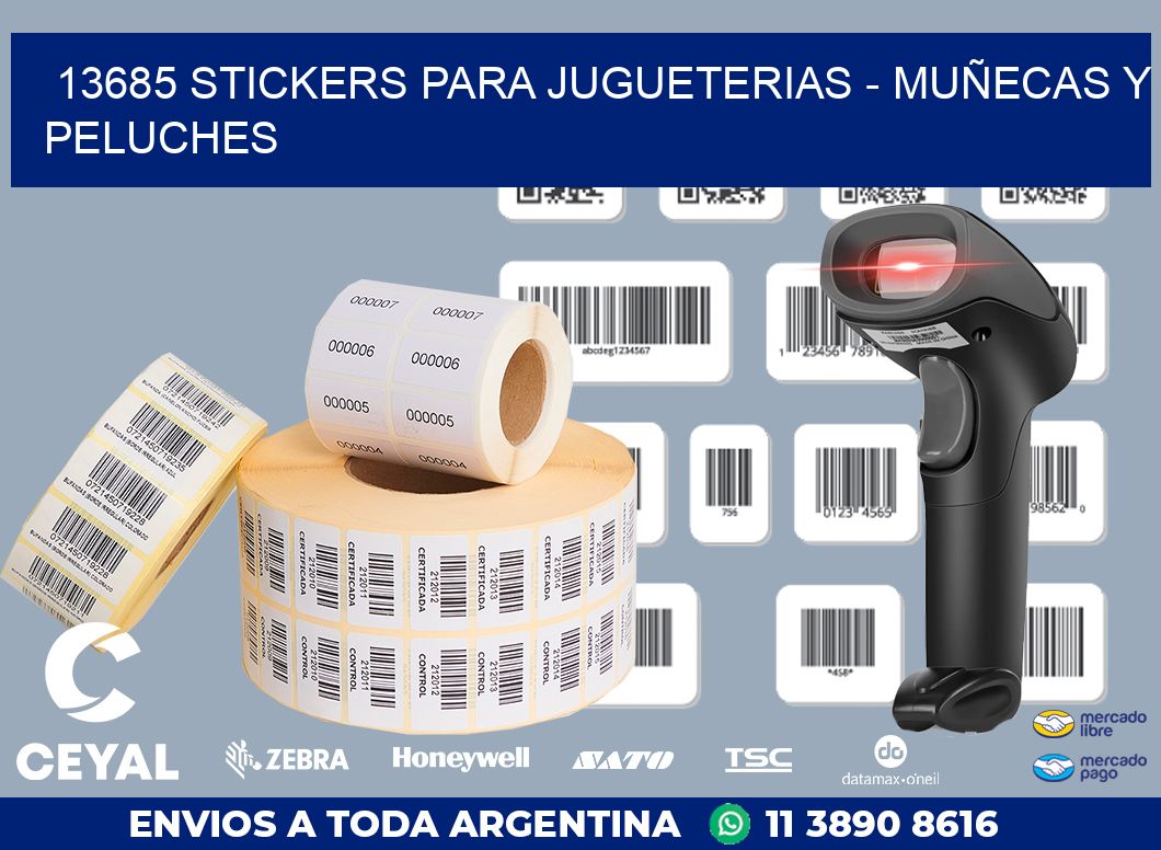 13685 STICKERS PARA JUGUETERIAS - MUÑECAS Y PELUCHES