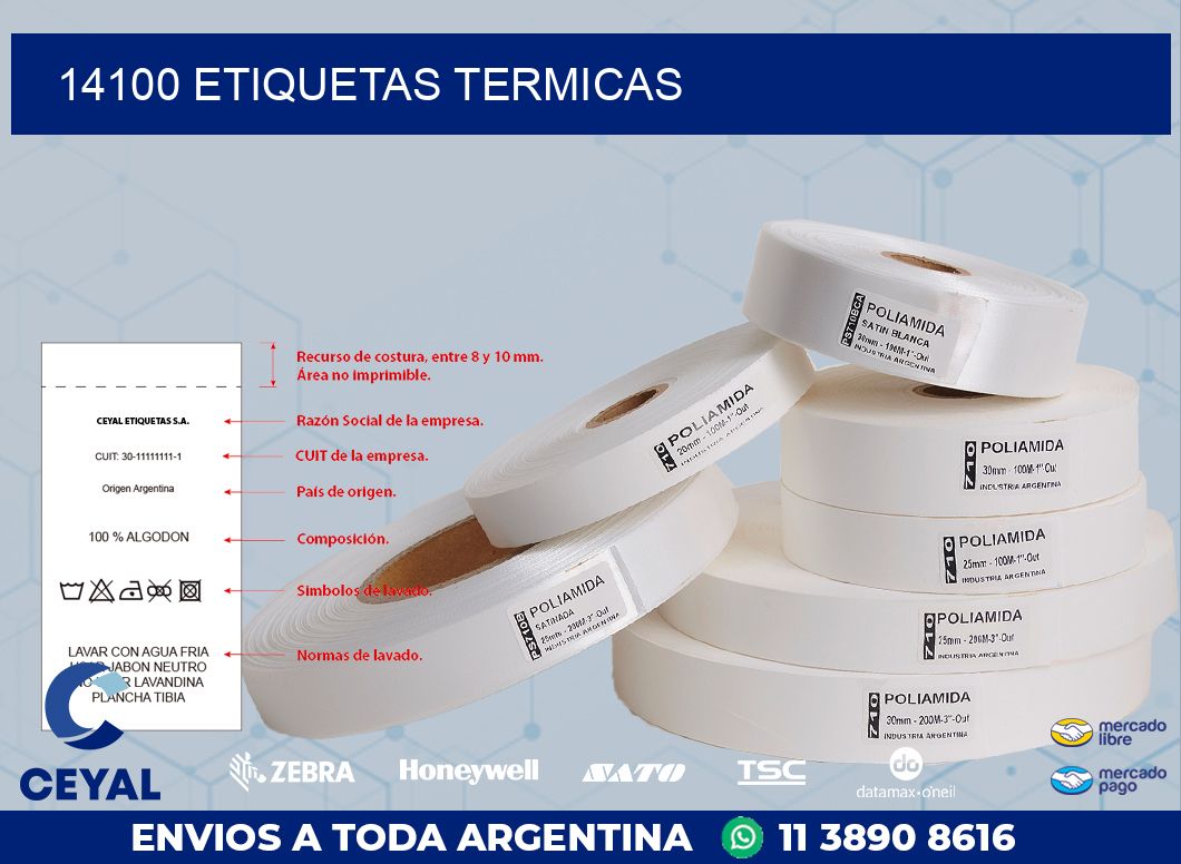 14100 ETIQUETAS TERMICAS