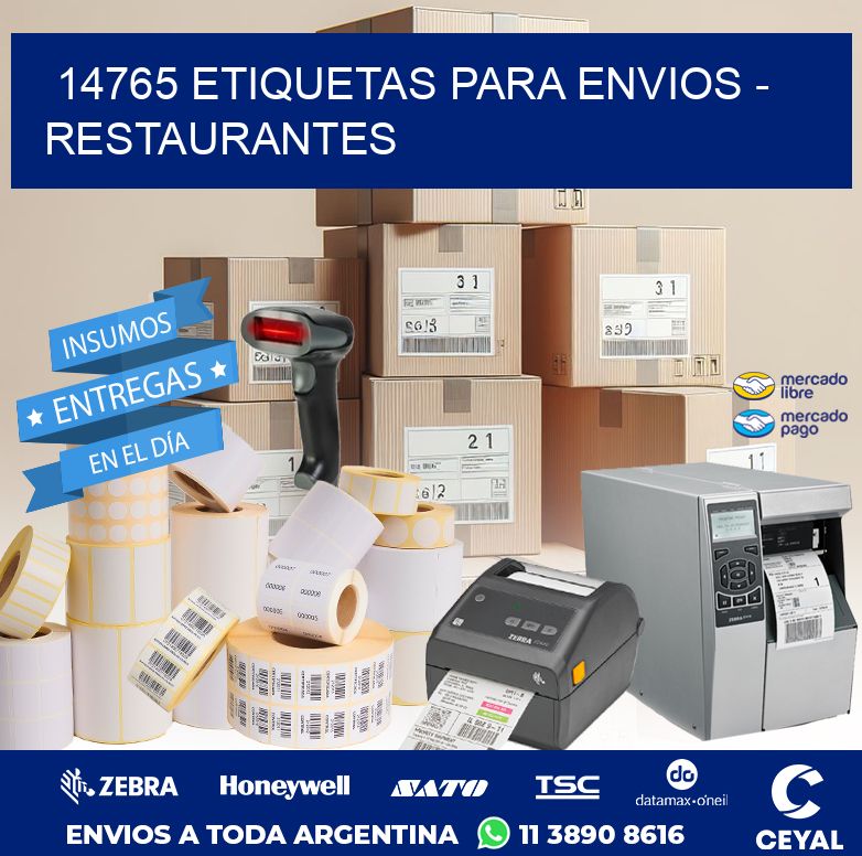14765 ETIQUETAS PARA ENVIOS - RESTAURANTES