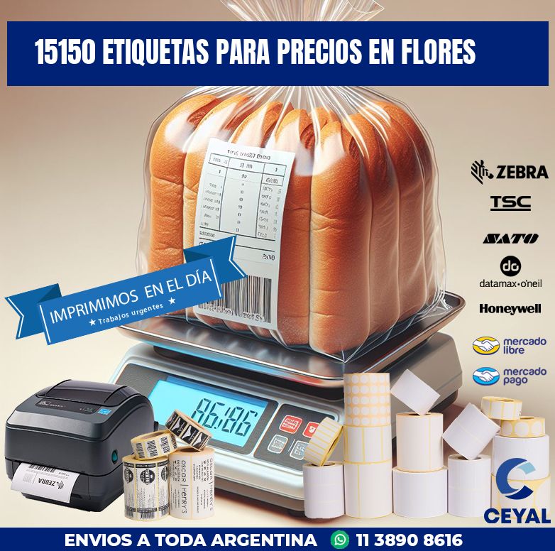 15150 ETIQUETAS PARA PRECIOS EN FLORES