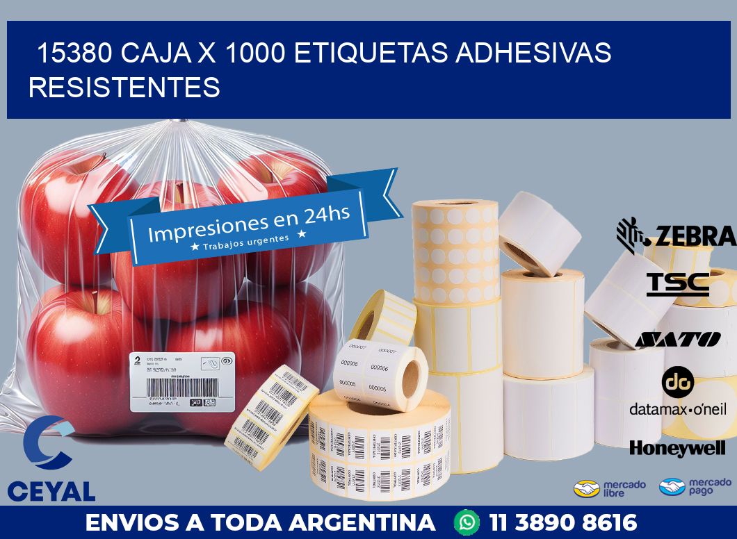 15380 CAJA X 1000 ETIQUETAS ADHESIVAS RESISTENTES