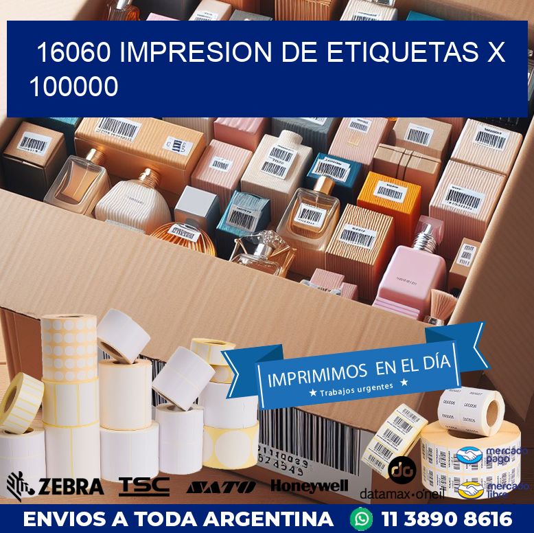 16060 IMPRESION DE ETIQUETAS X 100000
