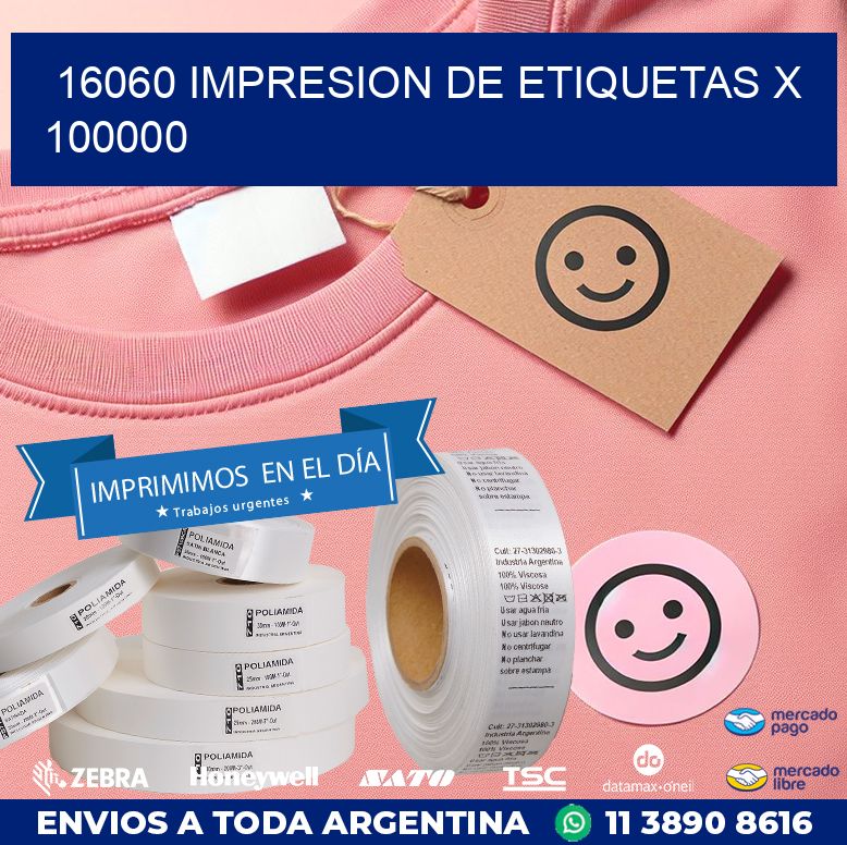 16060 IMPRESION DE ETIQUETAS X 100000