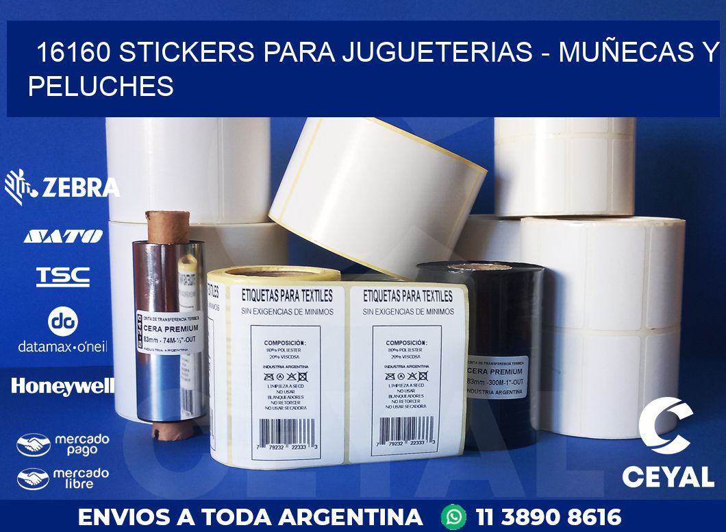 16160 STICKERS PARA JUGUETERIAS - MUÑECAS Y PELUCHES