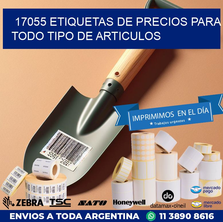 17055 ETIQUETAS DE PRECIOS PARA TODO TIPO DE ARTICULOS