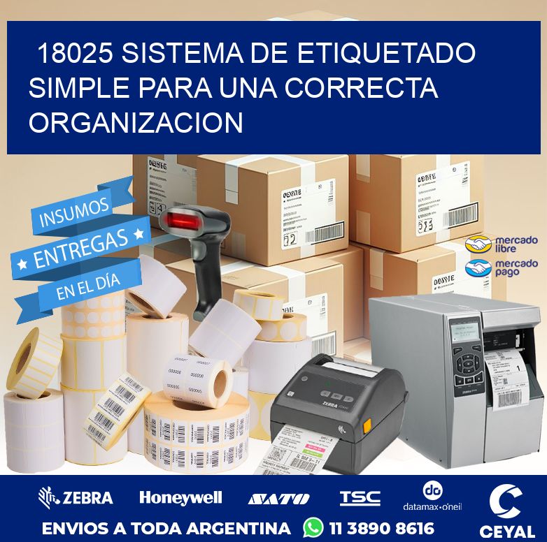 18025 SISTEMA DE ETIQUETADO SIMPLE PARA UNA CORRECTA ORGANIZACION