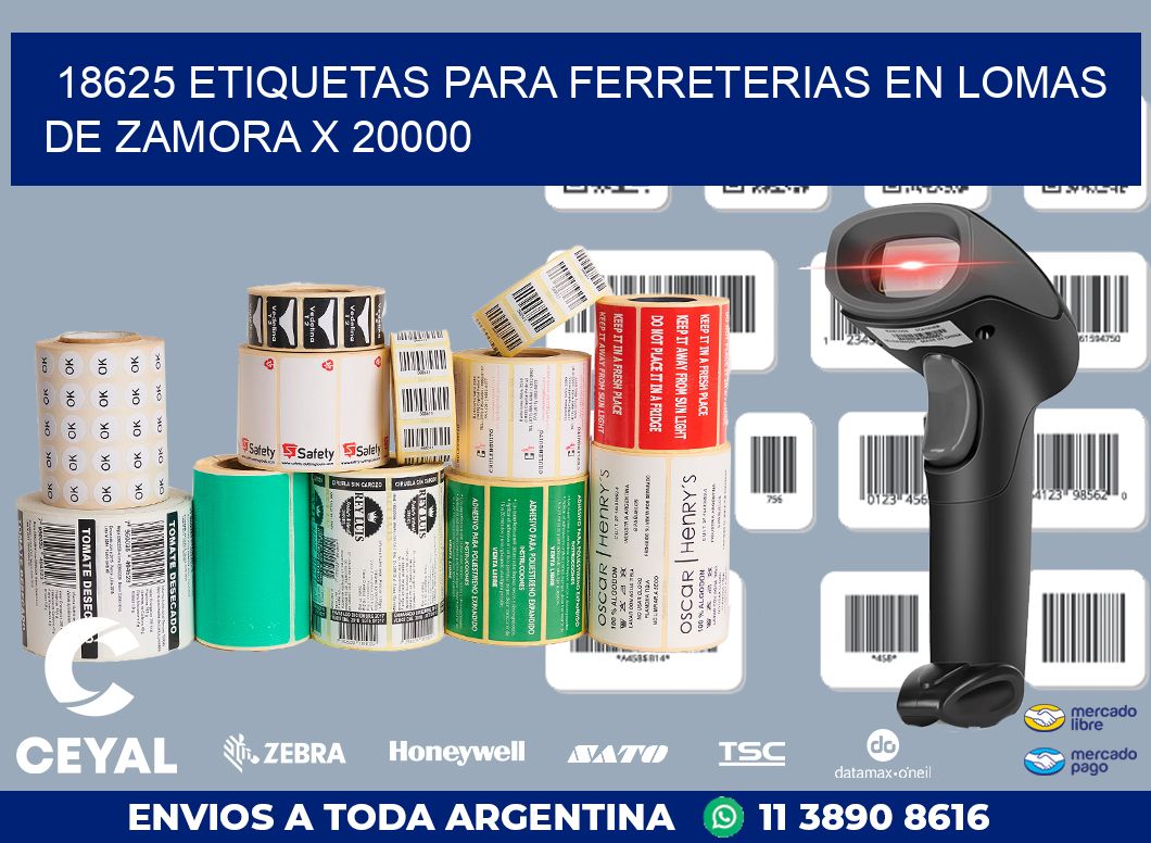 18625 ETIQUETAS PARA FERRETERIAS EN LOMAS DE ZAMORA X 20000