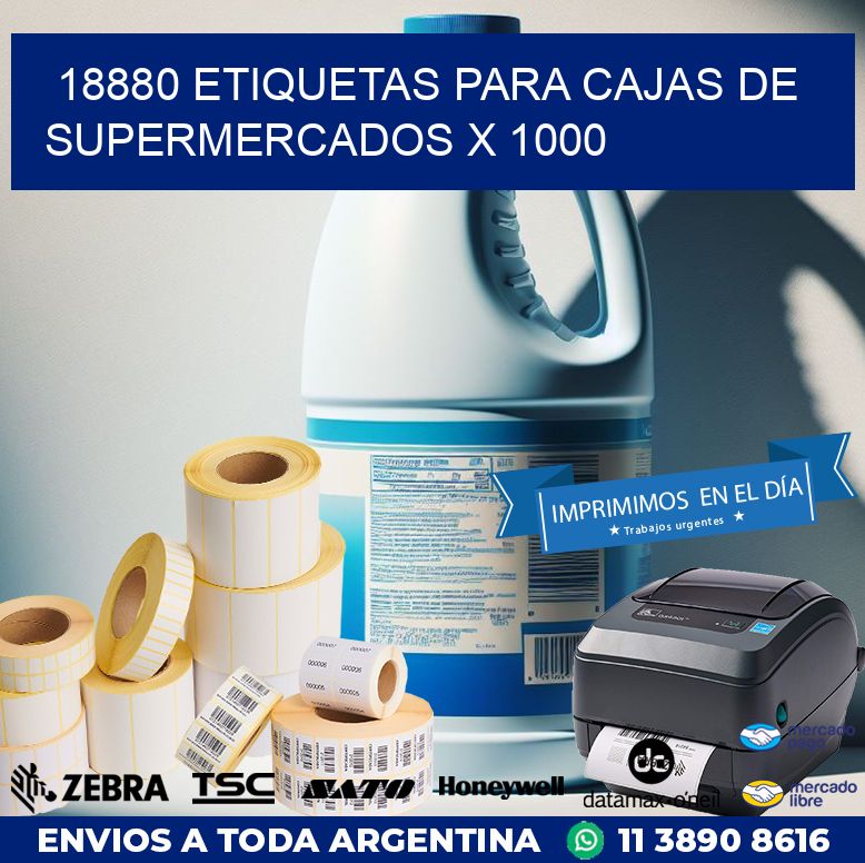18880 ETIQUETAS PARA CAJAS DE SUPERMERCADOS X 1000