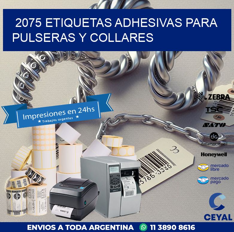 2075 ETIQUETAS ADHESIVAS PARA PULSERAS Y COLLARES