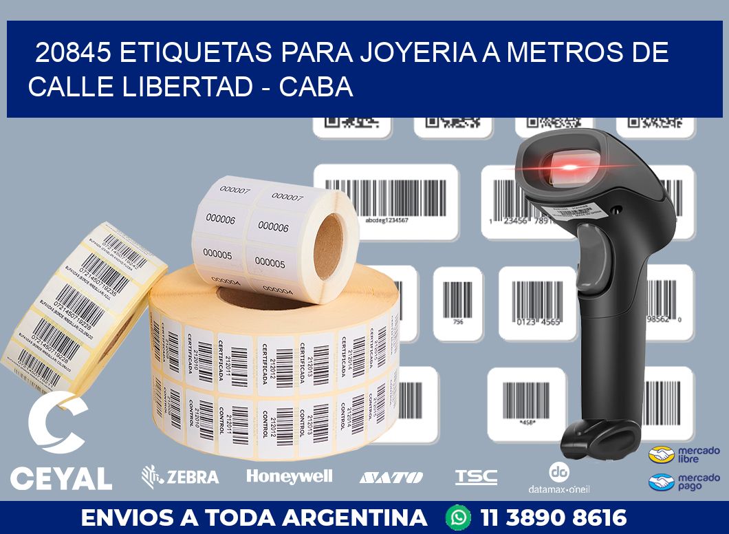 20845 ETIQUETAS PARA JOYERIA A METROS DE CALLE LIBERTAD - CABA