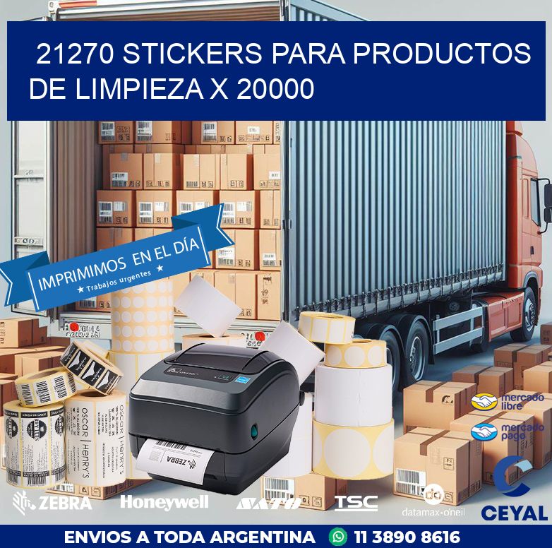 21270 STICKERS PARA PRODUCTOS DE LIMPIEZA X 20000