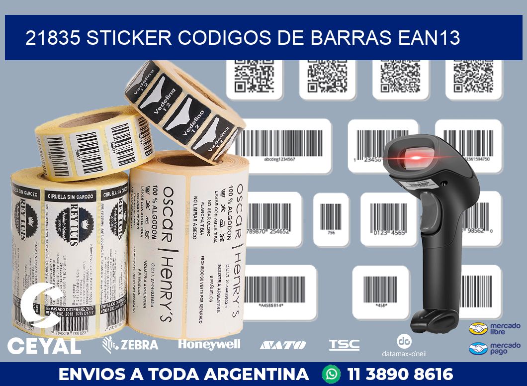 21835 STICKER CODIGOS DE BARRAS EAN13