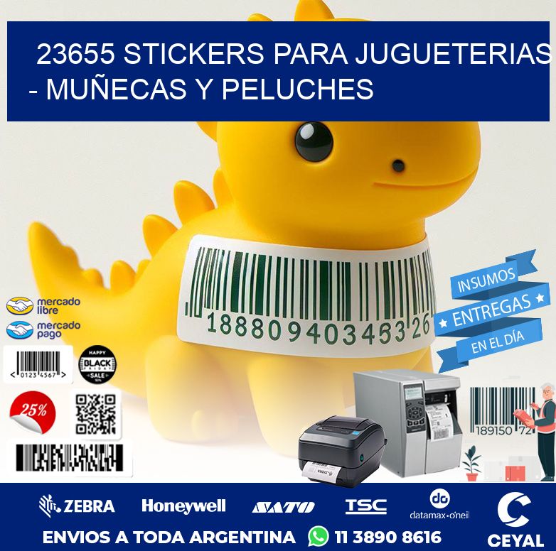 23655 STICKERS PARA JUGUETERIAS - MUÑECAS Y PELUCHES