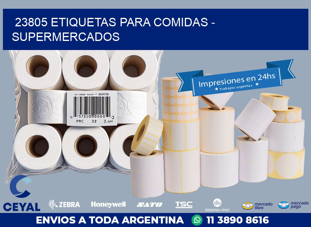 23805 ETIQUETAS PARA COMIDAS - SUPERMERCADOS