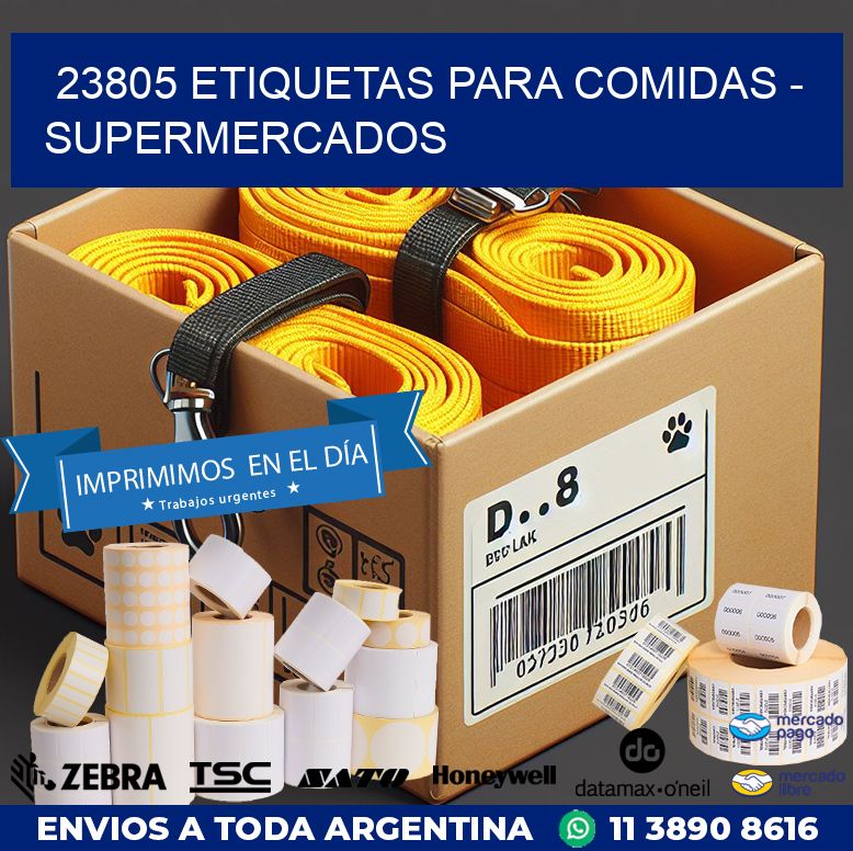 23805 ETIQUETAS PARA COMIDAS - SUPERMERCADOS