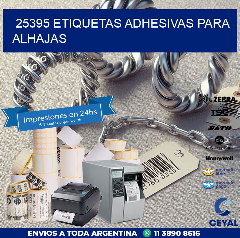 25395 ETIQUETAS ADHESIVAS PARA ALHAJAS