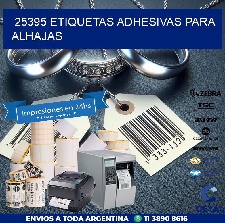 25395 ETIQUETAS ADHESIVAS PARA ALHAJAS