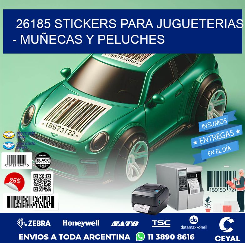 26185 STICKERS PARA JUGUETERIAS - MUÑECAS Y PELUCHES
