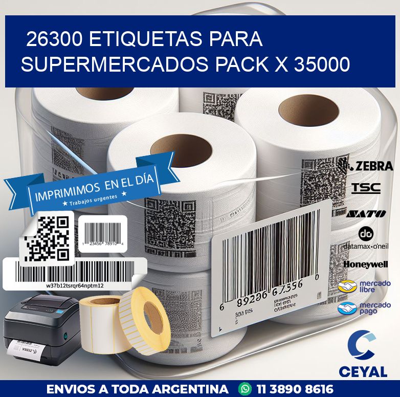 26300 ETIQUETAS PARA SUPERMERCADOS PACK X 35000