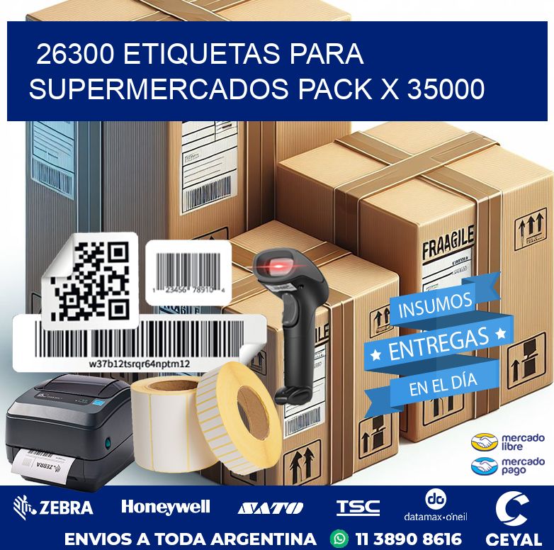 26300 ETIQUETAS PARA SUPERMERCADOS PACK X 35000