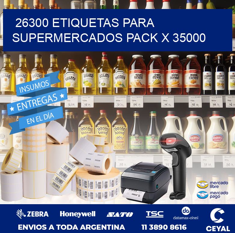 26300 ETIQUETAS PARA SUPERMERCADOS PACK X 35000