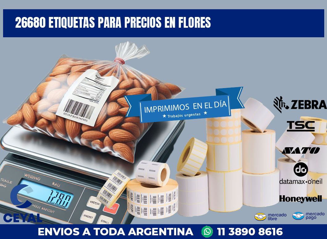 26680 ETIQUETAS PARA PRECIOS EN FLORES