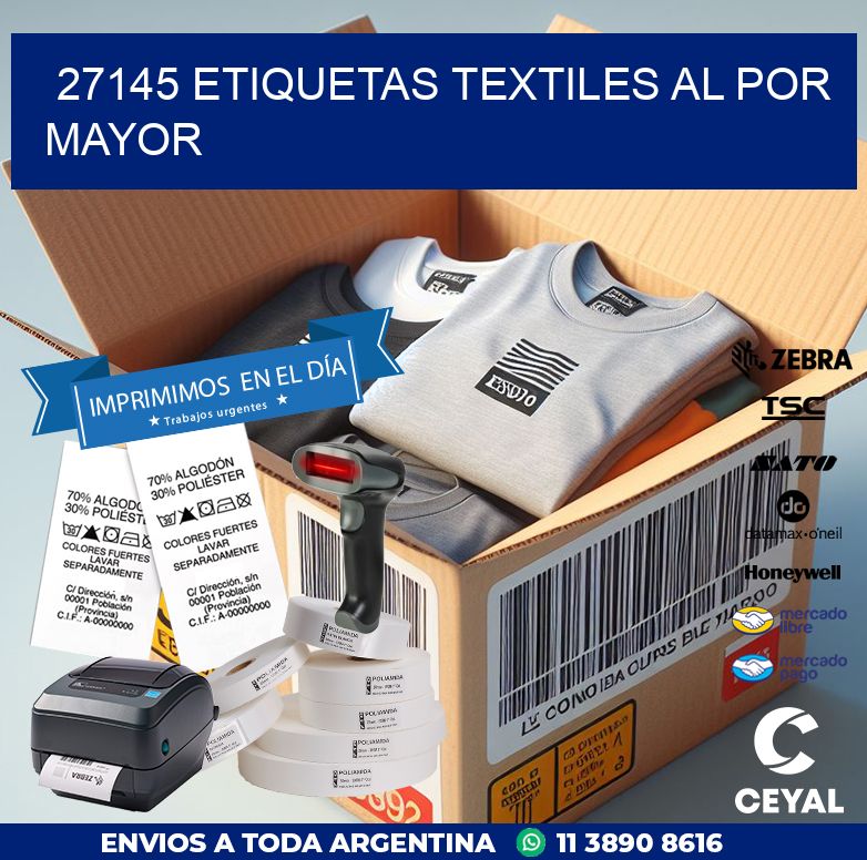 27145 ETIQUETAS TEXTILES AL POR MAYOR