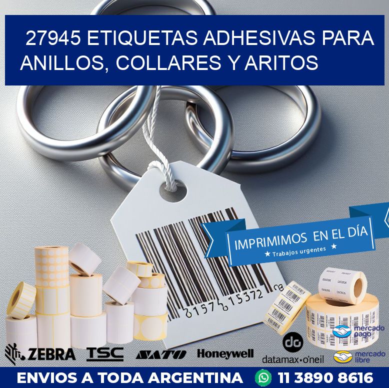 27945 ETIQUETAS ADHESIVAS PARA ANILLOS, COLLARES Y ARITOS