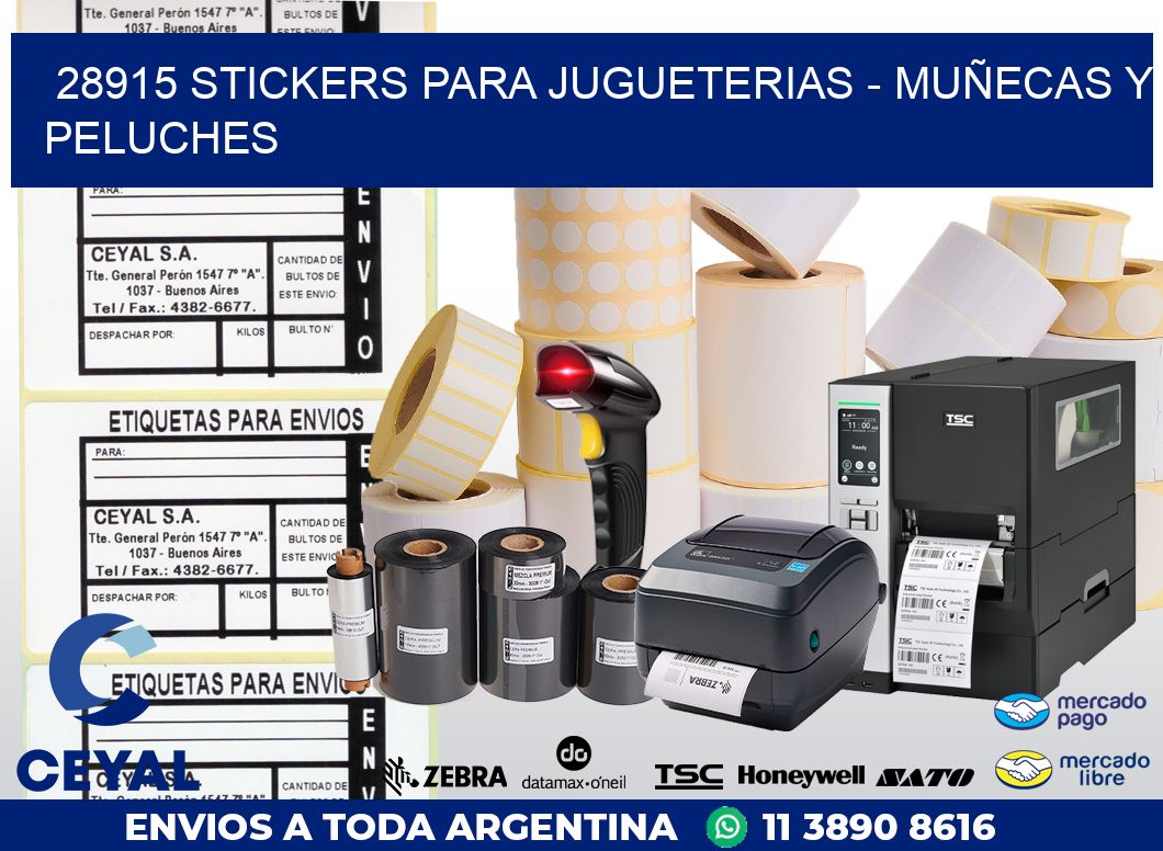 28915 STICKERS PARA JUGUETERIAS - MUÑECAS Y PELUCHES