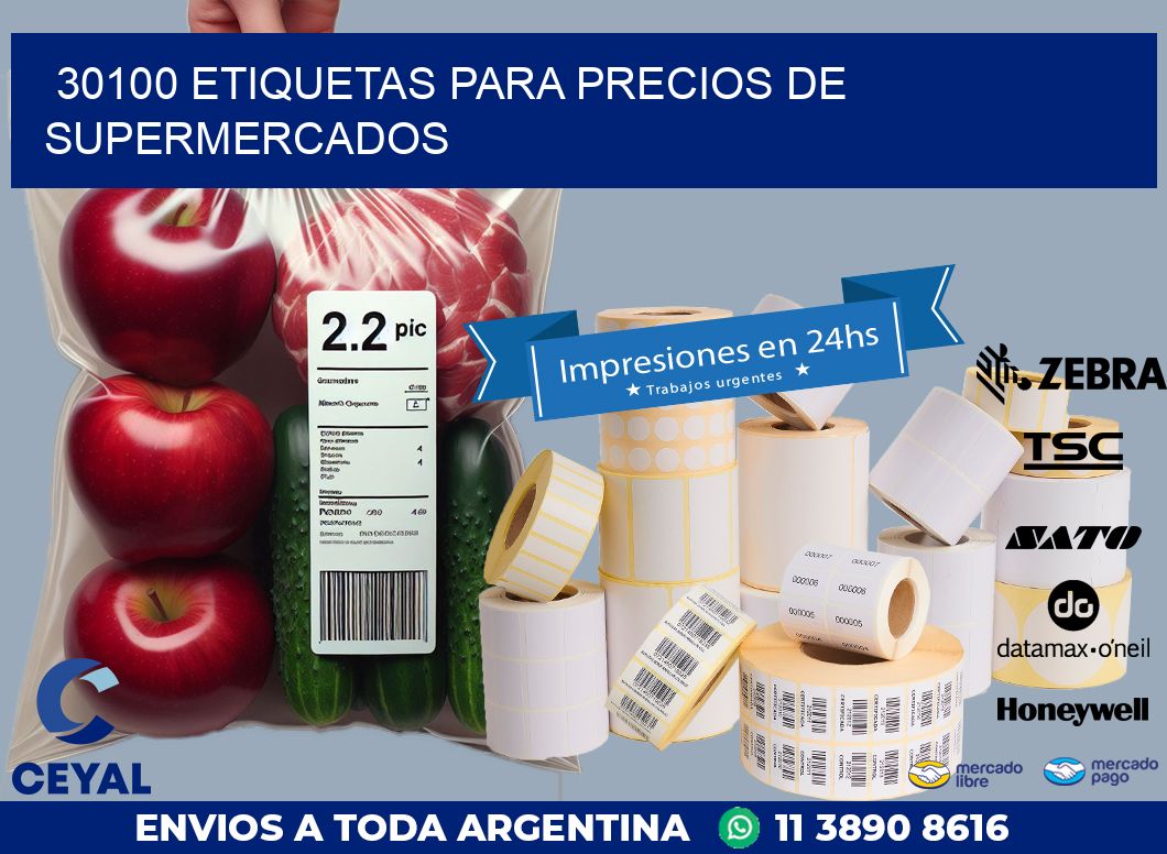 30100 ETIQUETAS PARA PRECIOS DE SUPERMERCADOS