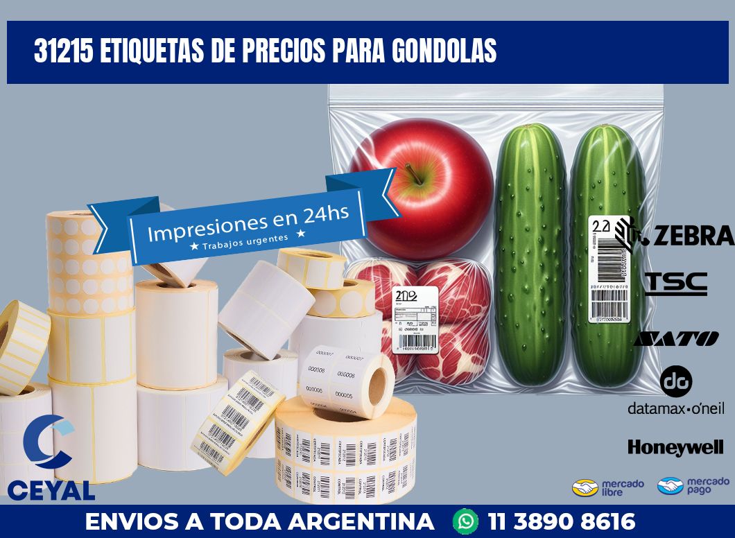 31215 ETIQUETAS DE PRECIOS PARA GONDOLAS