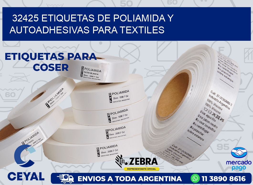 32425 ETIQUETAS DE POLIAMIDA Y AUTOADHESIVAS PARA TEXTILES