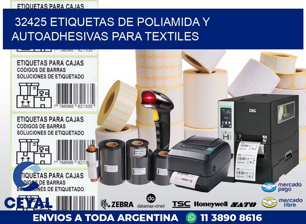 32425 ETIQUETAS DE POLIAMIDA Y AUTOADHESIVAS PARA TEXTILES