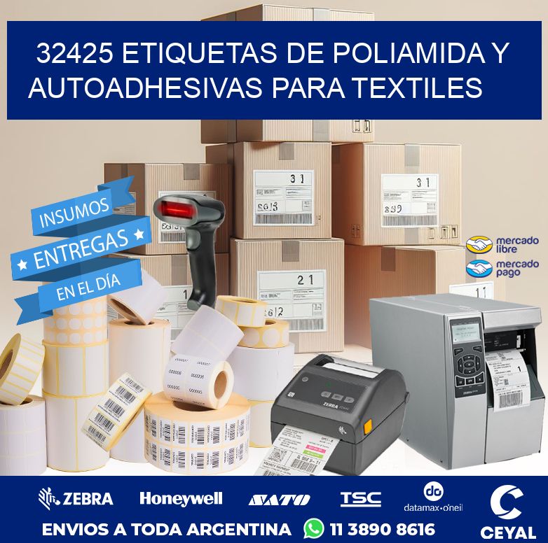 32425 ETIQUETAS DE POLIAMIDA Y AUTOADHESIVAS PARA TEXTILES