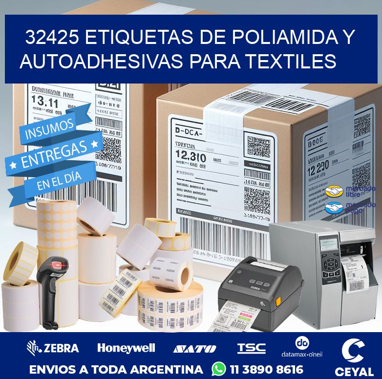 32425 ETIQUETAS DE POLIAMIDA Y AUTOADHESIVAS PARA TEXTILES