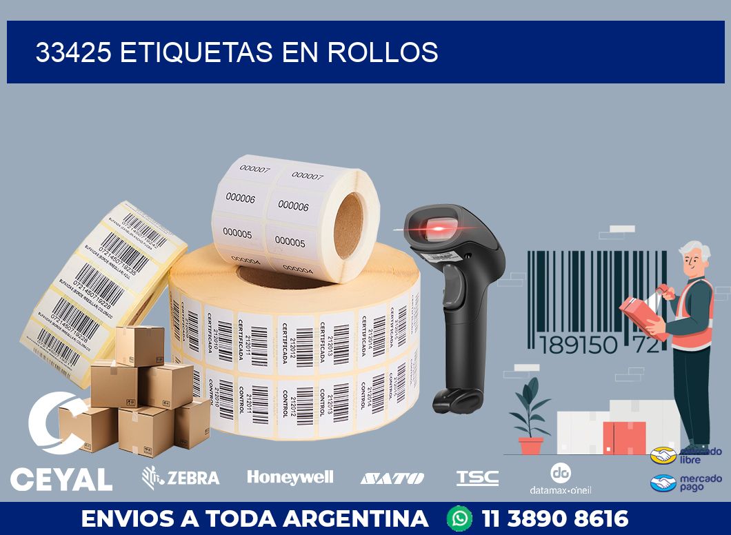 33425 ETIQUETAS EN ROLLOS