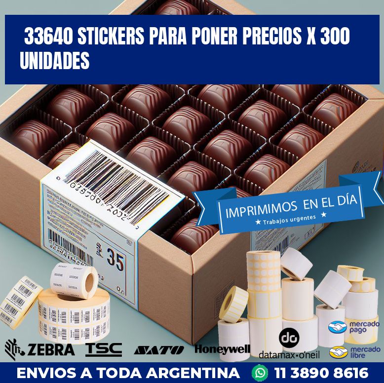 33640 STICKERS PARA PONER PRECIOS X 300 UNIDADES