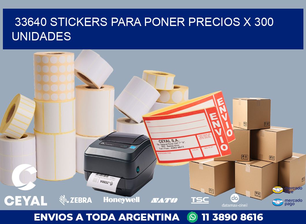 33640 STICKERS PARA PONER PRECIOS X 300 UNIDADES