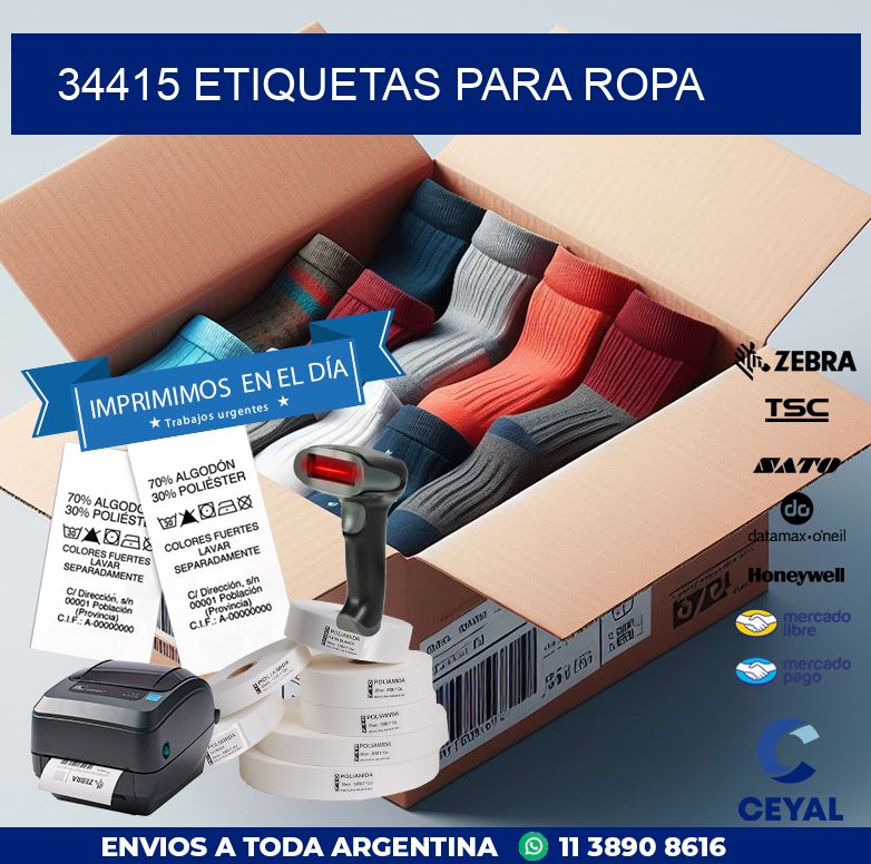 34415 ETIQUETAS PARA ROPA