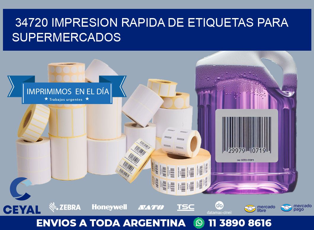 34720 IMPRESION RAPIDA DE ETIQUETAS PARA SUPERMERCADOS