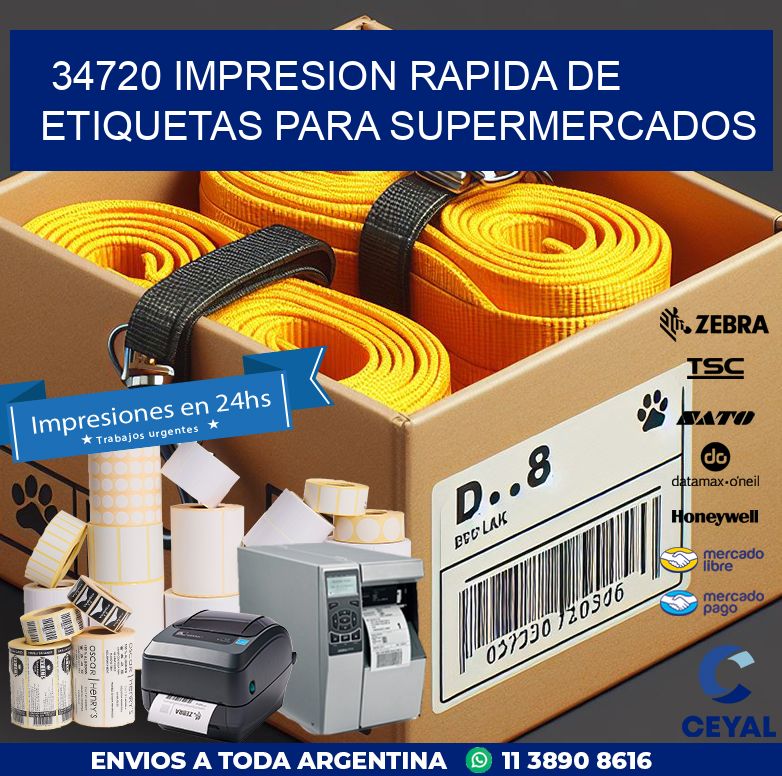 34720 IMPRESION RAPIDA DE ETIQUETAS PARA SUPERMERCADOS