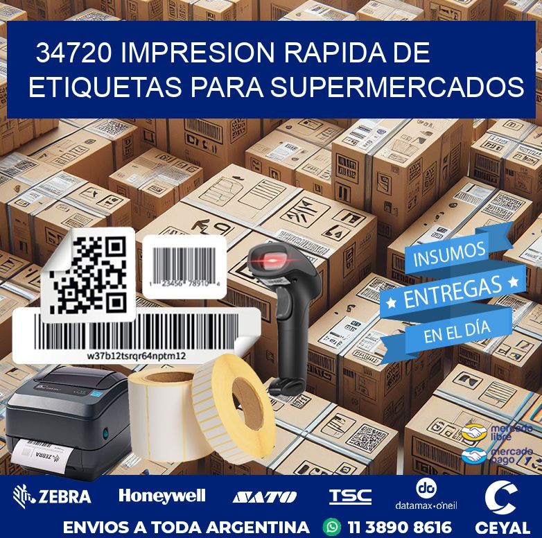 34720 IMPRESION RAPIDA DE ETIQUETAS PARA SUPERMERCADOS