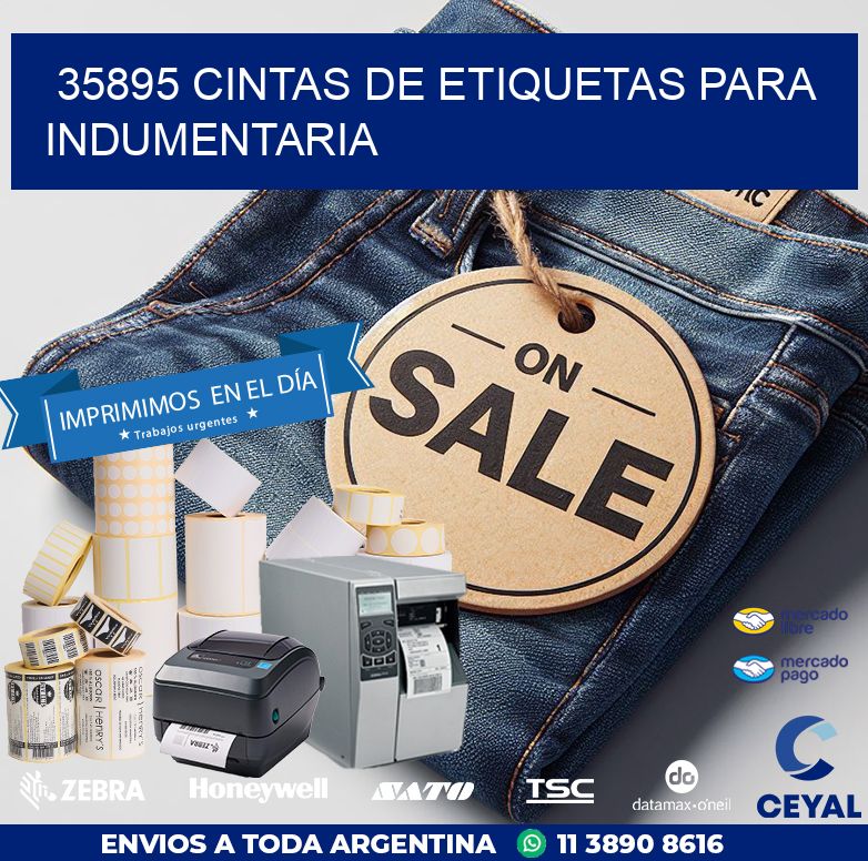 35895 CINTAS DE ETIQUETAS PARA INDUMENTARIA