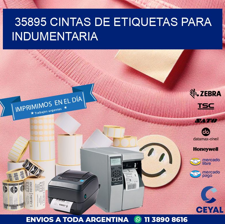 35895 CINTAS DE ETIQUETAS PARA INDUMENTARIA