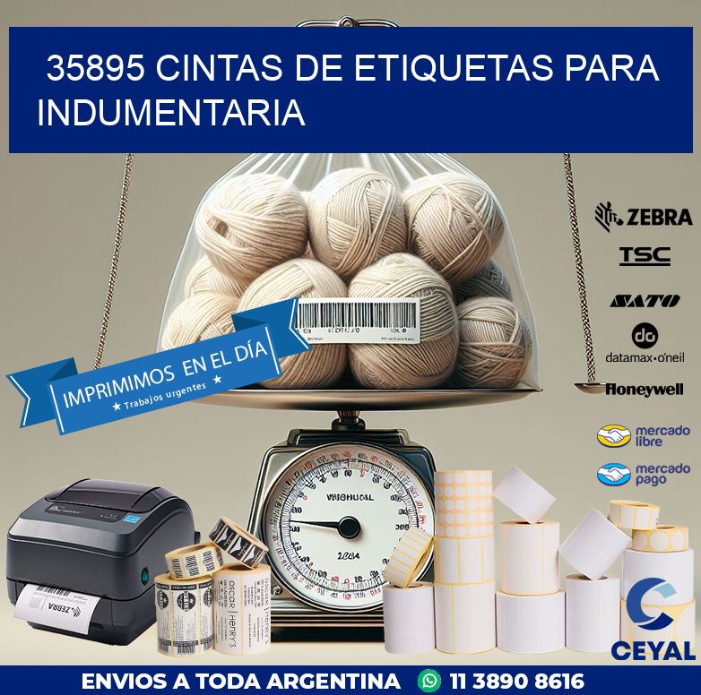 35895 CINTAS DE ETIQUETAS PARA INDUMENTARIA
