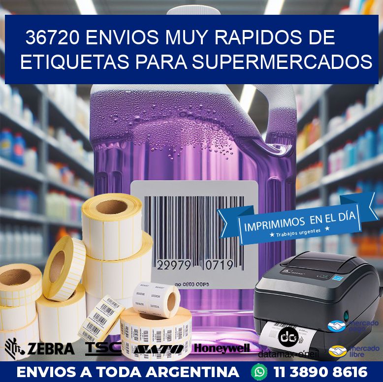 36720 ENVIOS MUY RAPIDOS DE ETIQUETAS PARA SUPERMERCADOS