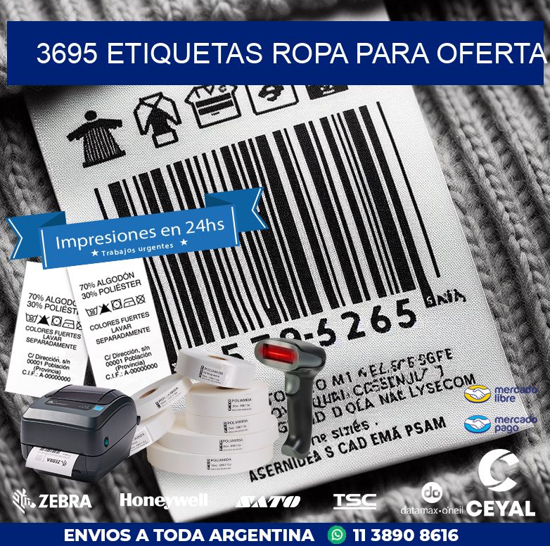3695 ETIQUETAS ROPA PARA OFERTA