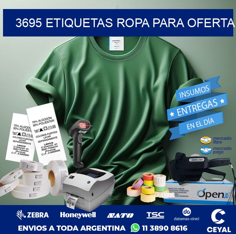 3695 ETIQUETAS ROPA PARA OFERTA