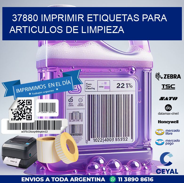 37880 IMPRIMIR ETIQUETAS PARA ARTICULOS DE LIMPIEZA